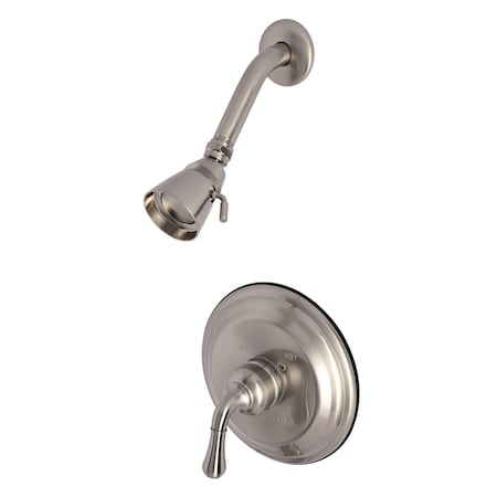 Kingston Brass Shower Faucet, 2, Wall Mount, Brushed Nickel KB3638NLSO